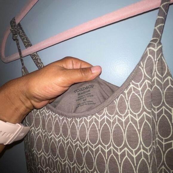 Toad&Co Beige Patterned Maxi Dress Organic Cotton Tencel with Pockets, Sz M - Picture 6 of 15